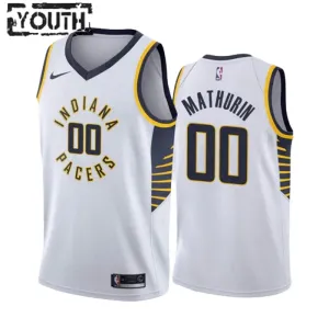 Maillot Enfant Indiana Pacers Bennedict Mathurin 00 Association Edition Blanc Swingman Maillot Enfant Indiana Pacers Bennedict Mathurin 00 Association Edition Blanc Swingman