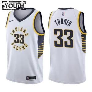 Maillot Enfant Indiana Pacers Myles Turner 33 Association Edition Blanc Swingman Maillot Enfant Indiana Pacers Myles Turner 33 Association Edition Blanc Swingman