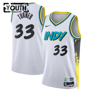 Maillot Enfant Indiana Pacers Myles Turner City Edition 2024-25 Blanc Swingman