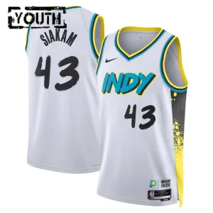 Maillot Enfant Indiana Pacers Pascal Siakam City Edition 2024-25 Blanc Swingman