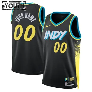 Maillot Enfant Indiana Pacers Personnalisé City Edition 2023-24 Noir Swingman