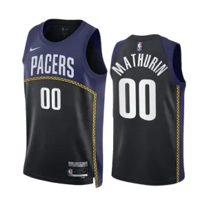 Maillot Homme Indiana Pacers Bennedict Mathurin 00 Black City Edition 2022-23 Navy Swingman Maillot Homme Indiana Pacers Bennedict Mathurin 00 Black City Edition 2022-23 Navy Swingman