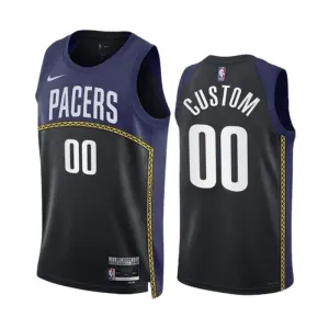 Maillot Homme Indiana Pacers Black Personnalisé City Edition 2022-23 Navy Swingman Maillot Homme Indiana Pacers Black Personnalisé City Edition 2022-23 Navy Swingman