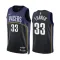 Maillot Homme Indiana Pacers Myles Turner 33 Black City Edition 2022-23 Navy Swingman