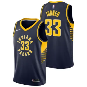 Maillot Homme Indiana Pacers Myles Turner 33 Icon Edition Navy Swingman