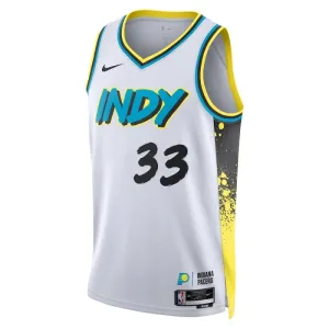 Maillot Homme Indiana Pacers Myles Turner City Edition 2024-25 Blanc Swingman