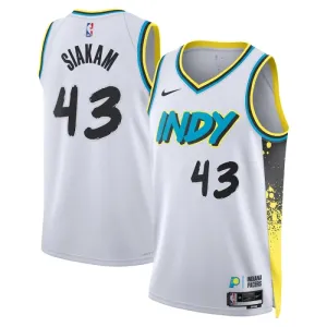 Maillot Homme Indiana Pacers Pascal Siakam City Edition 2024-25 Blanc Swingman