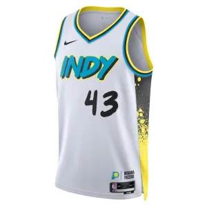 Maillot Homme Indiana Pacers Pascal Siakam City Edition 2024-25 Blanc Swingman