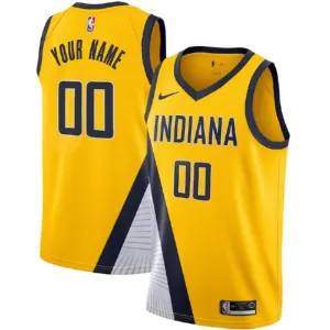 Maillot Homme Indiana Pacers Personnalisé Statement Edition Jaune Swingman