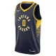 Maillot Homme Indiana Pacers Tyrese Haliburton 0 Icon Edition Navy Swingman