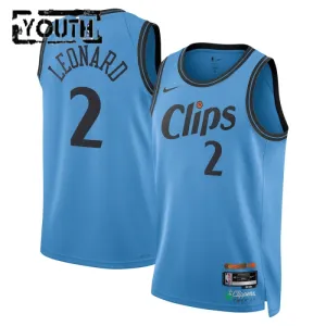 Maillot Enfant LA Clippers Kawhi Leonard City Edition 2024-25 Bleu Swingman