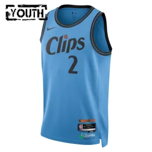Maillot Enfant LA Clippers Kawhi Leonard City Edition 2024-25 Bleu Swingman