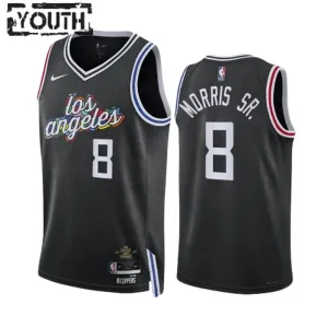 Maillot Enfant LA Clippers Marcus Morris SR 8 City Edition 2022-23 Noir Swingman Maillot Enfant LA Clippers Marcus Morris SR 8 City Edition 2022-23 Noir Swingman