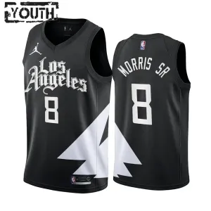 Maillot Enfant LA Clippers Marcus Morris SR 8 Statement Edition Noir Swingman Maillot Enfant LA Clippers Marcus Morris SR 8 Statement Edition Noir Swingman