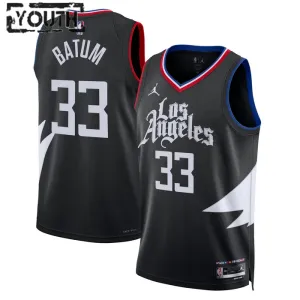 Maillot Enfant LA Clippers Nicolas Batum 33 Statement Edition Noir Swingman Maillot Enfant LA Clippers Nicolas Batum 33 Statement Edition Noir Swingman