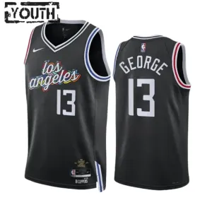 Maillot Enfant LA Clippers Paul George 13 City Edition 2022-23 Noir Swingman Maillot Enfant LA Clippers Paul George 13 City Edition 2022-23 Noir Swingman
