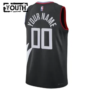 Maillot Enfant LA Clippers Personnalisé Statement Edition Noir Swingman