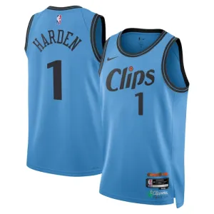 Maillot Homme LA Clippers James Harden City Edition 2024-25 Bleu Swingman