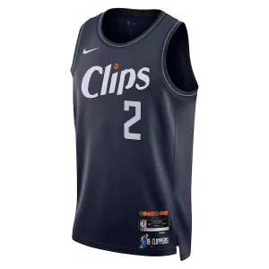 Maillot Homme LA Clippers Kawhi Leonard City Edition 2023-24 Navy Swingman