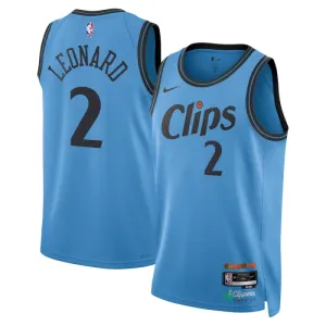 Maillot Homme LA Clippers Kawhi Leonard City Edition 2024-25 Bleu Swingman