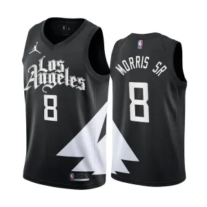 Maillot Homme LA Clippers Marcus Morris SR 8 Statement Edition Noir Swingman Maillot Homme LA Clippers Marcus Morris SR 8 Statement Edition Noir Swingman