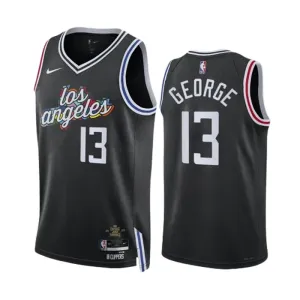 Maillot Homme LA Clippers Paul George 13 City Edition 2022-23 Noir Swingman Maillot Homme LA Clippers Paul George 13 City Edition 2022-23 Noir Swingman
