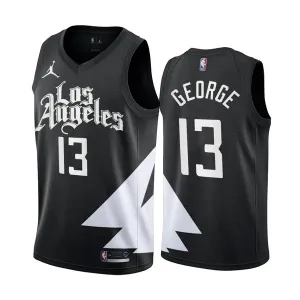 Maillot Homme LA Clippers Paul George 13 Statement Edition Noir Swingman Maillot Homme LA Clippers Paul George 13 Statement Edition Noir Swingman