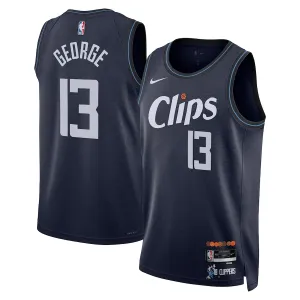 Maillot Homme LA Clippers Paul George City Edition 2023-24 Navy Swingman