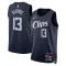 Maillot Homme LA Clippers Paul George City Edition 2023-24 Navy Swingman