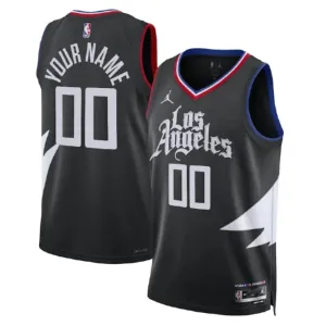 Maillot Homme LA Clippers Personnalisé Statement Edition Noir Swingman