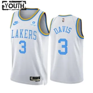 Maillot Enfant Los Angeles Lakers Anthony Davis 3 Classic Edition 2022-23 Blanc Swingman Maillot Enfant Los Angeles Lakers Anthony Davis 3 Classic Edition 2022-23 Blanc Swingman