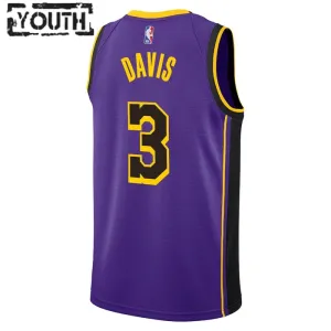 Maillot Enfant Los Angeles Lakers Anthony Davis 3 Statement Edition Violet Swingman