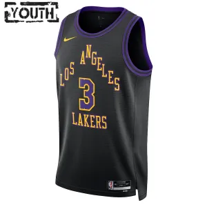 Maillot Enfant Los Angeles Lakers Anthony Davis City Edition 2023-24 Noir Swingman