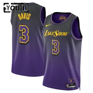 Maillot Enfant Los Angeles Lakers Anthony Davis City Edition 2024-25 Violet Swingman