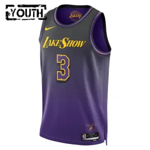 Maillot Enfant Los Angeles Lakers Anthony Davis City Edition 2024-25 Violet Swingman