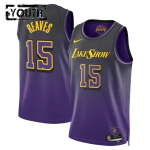Maillot Enfant Los Angeles Lakers Austin Reaves City Edition 2024-25 Violet Swingman