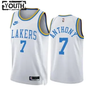 Maillot Enfant Los Angeles Lakers Carmelo Anthony 7 Classic Edition 2022-23 Blanc Swingman Maillot Enfant Los Angeles Lakers Carmelo Anthony 7 Classic Edition 2022-23 Blanc Swingman