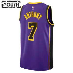 Maillot Enfant Los Angeles Lakers Carmelo Anthony 7 Statement Edition Violet Swingman