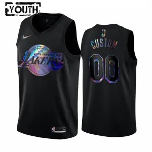 Maillot Enfant Los Angeles Lakers HWC Iridescent Edition Personnalisé Noir Swingman Maillot Enfant Los Angeles Lakers HWC Iridescent Edition Personnalisé Noir Swingman