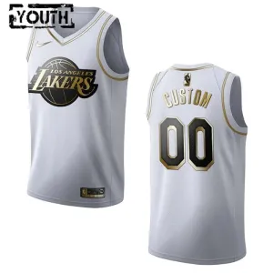 Maillot Enfant Los Angeles Lakers Personnalisé Golden Edition Blanc Swingman Maillot Enfant Los Angeles Lakers Personnalisé Golden Edition Blanc Swingman