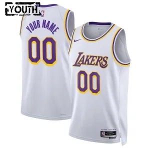 Maillot Enfant Los Angeles Lakers Personnalisé Icon Edition Blanc Swingman