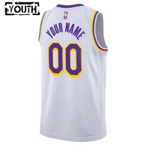 Maillot Enfant Los Angeles Lakers Personnalisé Icon Edition Blanc Swingman