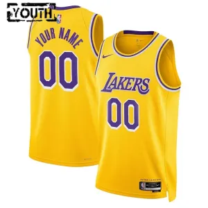Maillot Enfant Los Angeles Lakers Personnalisé Icon Edition Jaune Swingman