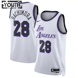 Maillot Enfant Los Angeles Lakers Rui Hachimura 28 City Edition 2022-23 Blanc Swingman