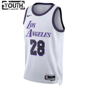 Maillot Enfant Los Angeles Lakers Rui Hachimura 28 City Edition 2022-23 Blanc Swingman