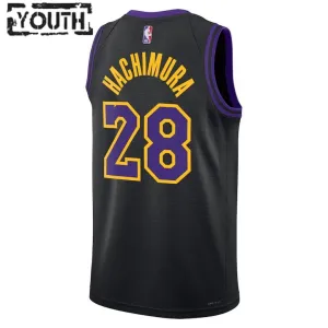 Maillot Enfant Los Angeles Lakers Rui Hachimura 28 City Edition 2023-24 Noir Swingman