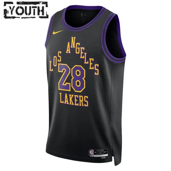 Maillot Enfant Los Angeles Lakers Rui Hachimura 28 City Edition 2023-24 Noir Swingman