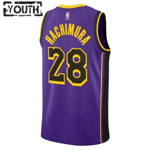Maillot Enfant Los Angeles Lakers Rui Hachimura 28 Statement Edition Violet Swingman