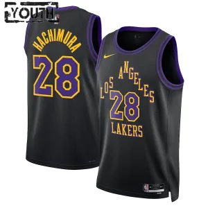 Maillot Enfant Los Angeles Lakers Rui Hachimura City Edition 2023-24 Noir Swingman