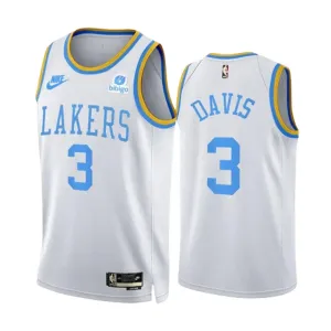 Maillot Homme Los Angeles Lakers Anthony Davis 3 Classic Edition 2022-23 Blanc Swingman Maillot Homme Los Angeles Lakers Anthony Davis 3 Classic Edition 2022-23 Blanc Swingman